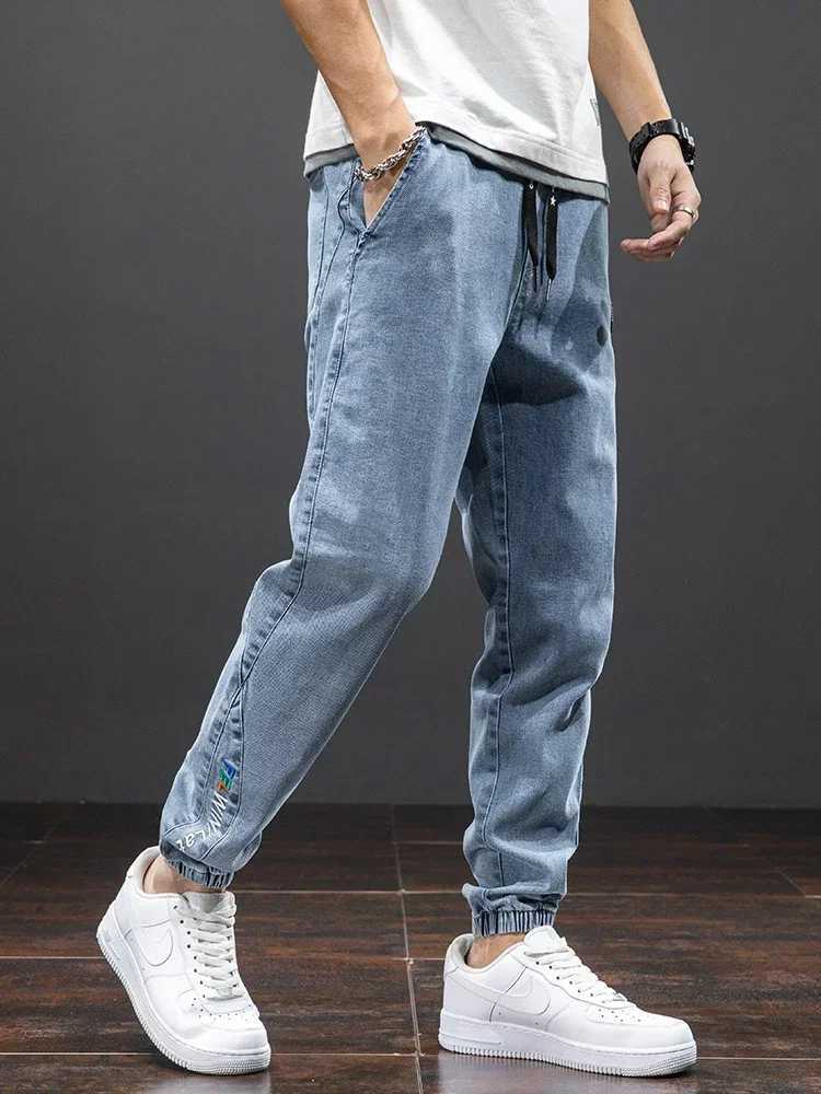 Spring Summer Jeans Men Fashion Tapered Harem Denim Pants Casual Jogger Baggy Jean Trousers Male Plus Size 5XL Streetwear J251030
