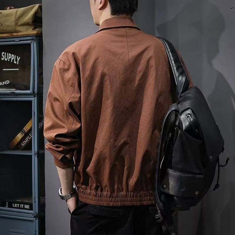 Trendy Brand Casual Workwear Cool Jacket Top Spring New Style Turn-down Collar Designer Coat Versatile Turn-down Collar Jacket