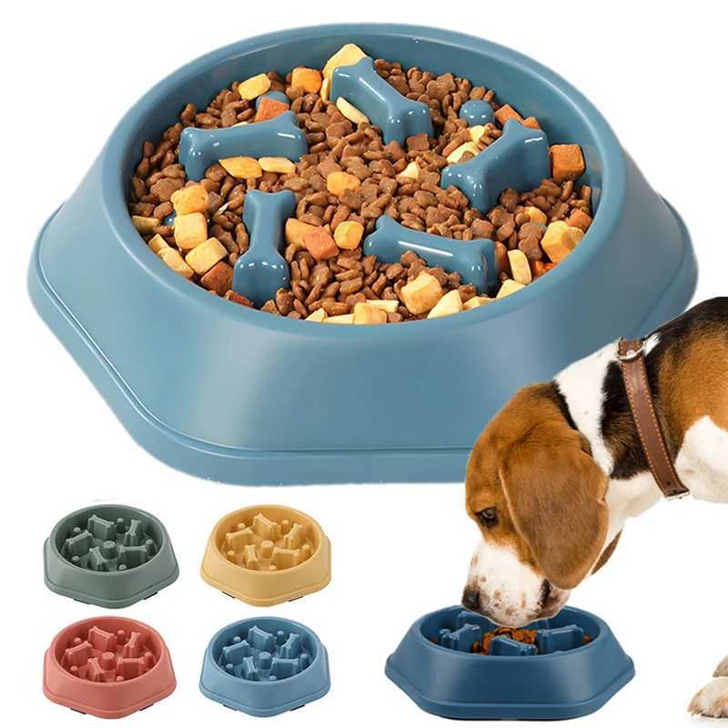 Dog Slow Feeder Bowl Antiglutton Food Bowl for Dogs Slow Eating Dog Feeders Healthy Diet Pet Feeding Watering Supplies J251113
