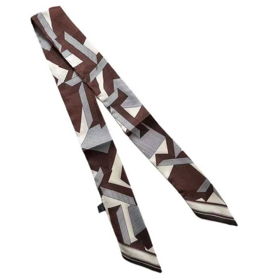 590cm Korean Version of Fashionable New Twill Decoration Womens Streamer Wrapping Bag Ribbon Silk Scarf Small Scarf W251029