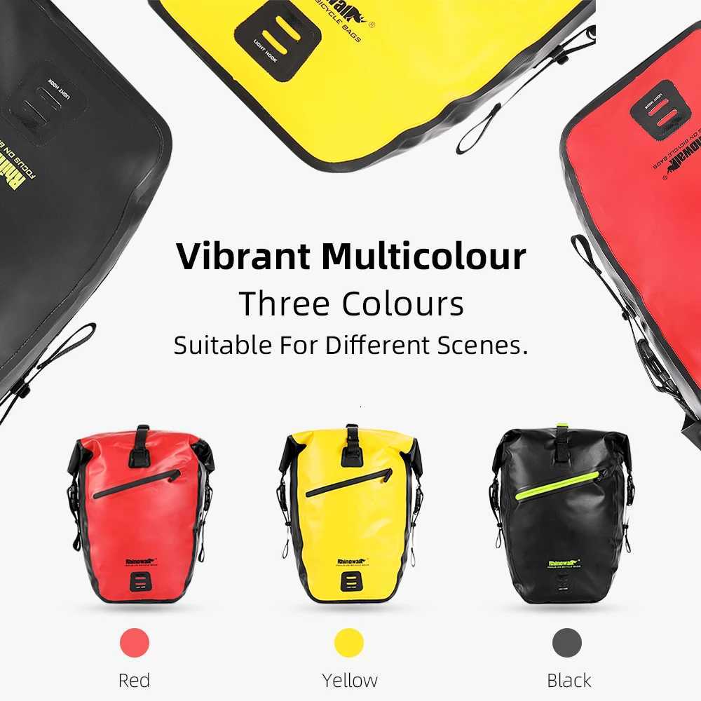 Rhinowalk Waterproof Bike Bag 20L27L Travel Cycling Bag Basket Bicycle Rear Rack Tail Seat Trunk Bags bicycle bags panniers H251029