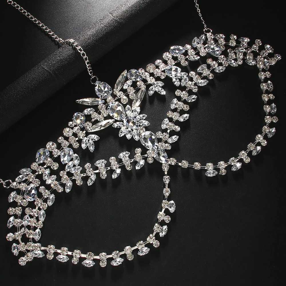 Fashion Exaggerate Rhinestone Mask Veil Prom for Women Accessories 2025 Drag Queen Geometric Face Mask Chain Masquerade JewelryW251029