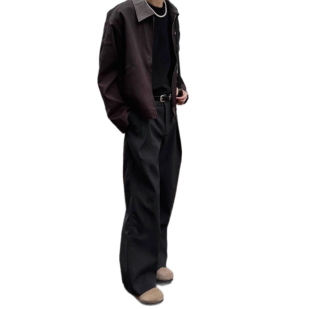 American Style Reversible Houndstooth Jacket For Men With High-end Old Money Style Designer Jacket Turn-down Collar Blazer