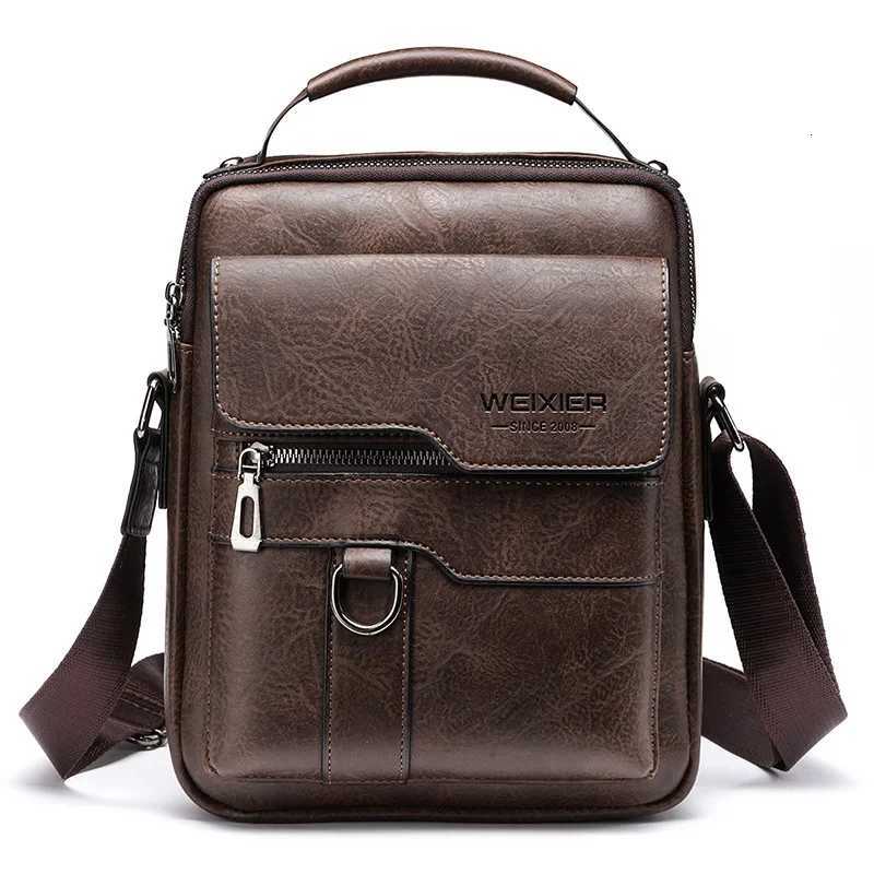 Classic Vintage Men Shoder Bag Leather PU Business Men Crossbody Bag High Quality Designer Handle Handbag for Men Travel Bag Y251011