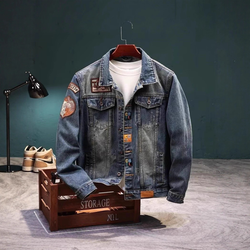 Designer Coat 2025 Spring And Autumn Cool Jacket Men High Street Trendy Brand Harajuku Style Korean Version Loose Jacket