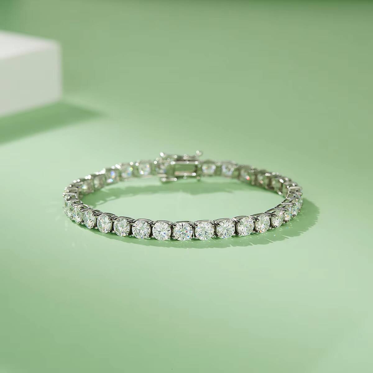 Haute Joaillerie 5MM Moissinate Sterling Silver S925 Diamond Chains Tennis Bracelet High Jewelry Custom Tennis Bracelet Silver