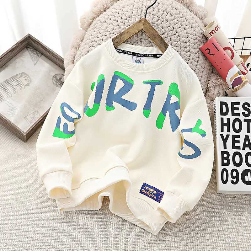 2025 New Spring Autumn Boys Hoodies Letter Printing Leisure Sports Sweatshirt For 414 Years Teenagers Kids Handsome PulloverT251030