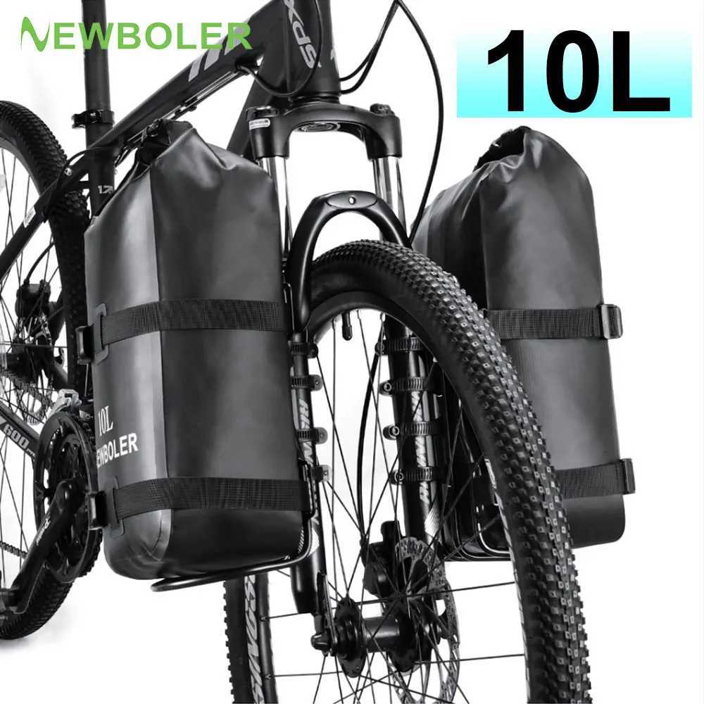 2024 NEWBOLER Portable Waterproof Bicycle Fork Bag 10L Portable Bike Bag Electric Scooter Bag Bicycle Front Bag Bike Fork Bag H251029