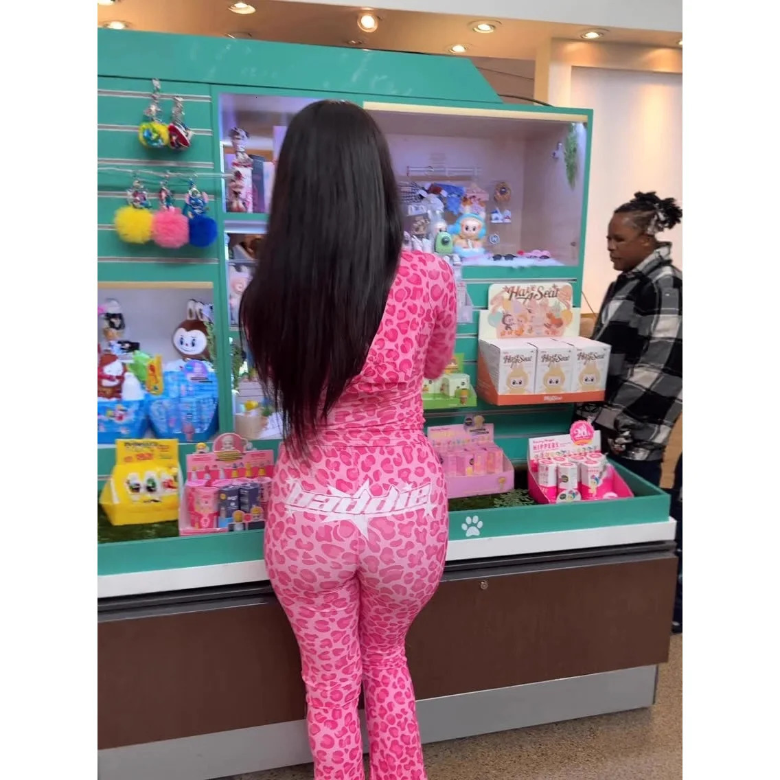 Hoodie Top Jacket 2 Piece Pant Set Outfits Y2K Streetwear Winter Fall Women Tracksuit Elegant Leopard Two Piece Sets 251029