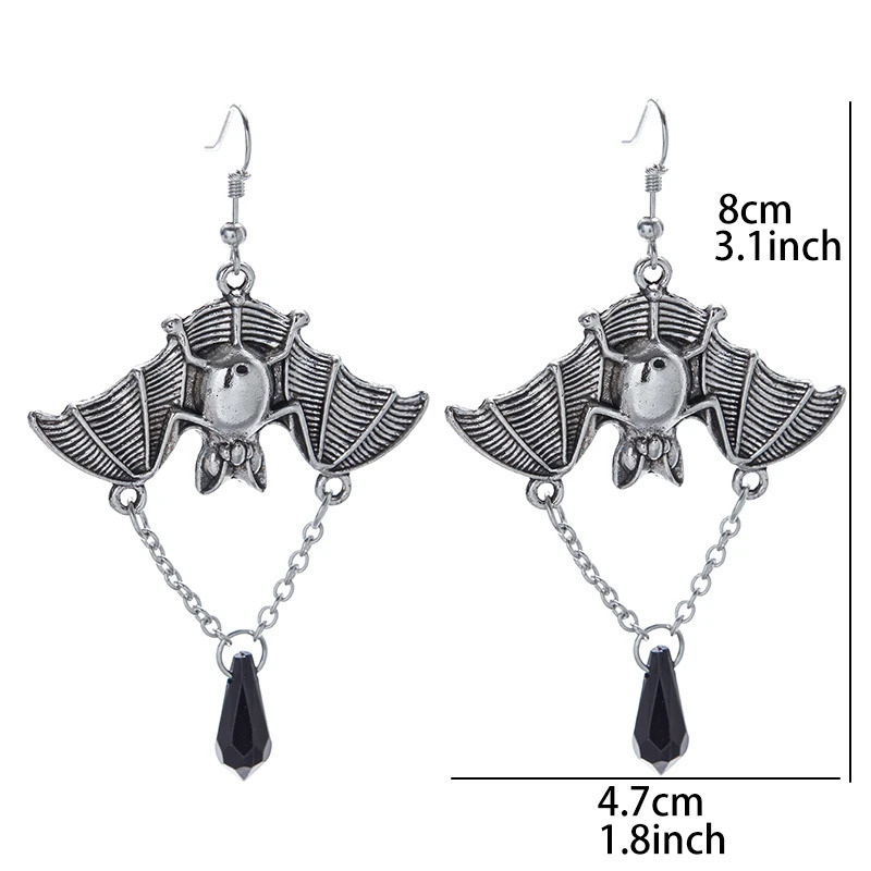 Gothic Bat Earrings for Women Men Night Ghost Festival Punk Rock Hip Hop Earring Party Gift Jewelry 250930