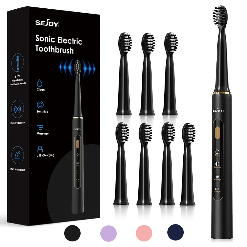 SEJOY Sonic Electric Toothbrush Personal Care Oral Cleaning Appliances IPX7 With 3 Modes Smart Rechargeable Automatic Toothbrush 251023