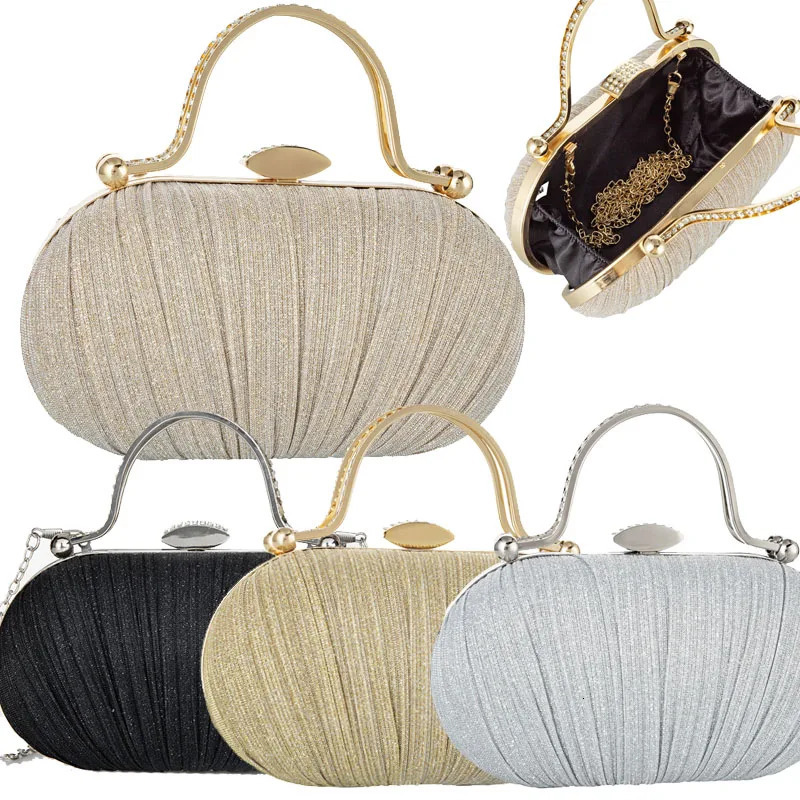 Fashion Diamond Top Handle Women Evening Handbag Clutch Bags Glitter Sequins Rhinestone Female Daily Purse for Wedding Prom 251023