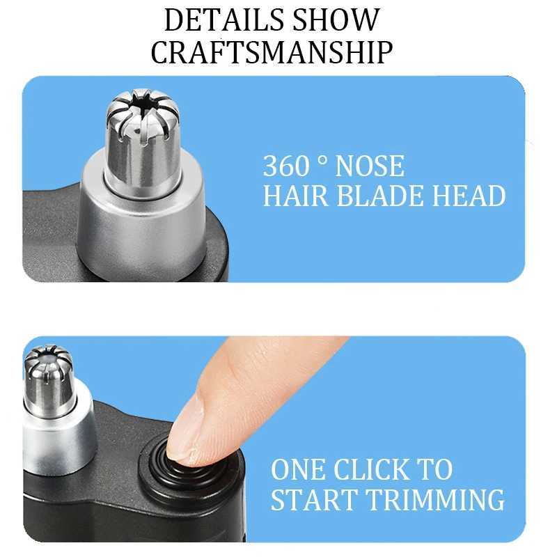 Nose Hair Trimmer USB Rechargeable Ear and Nose Hair Trimmer Male and Female Nose Hair Shaver Washing Blade M251030