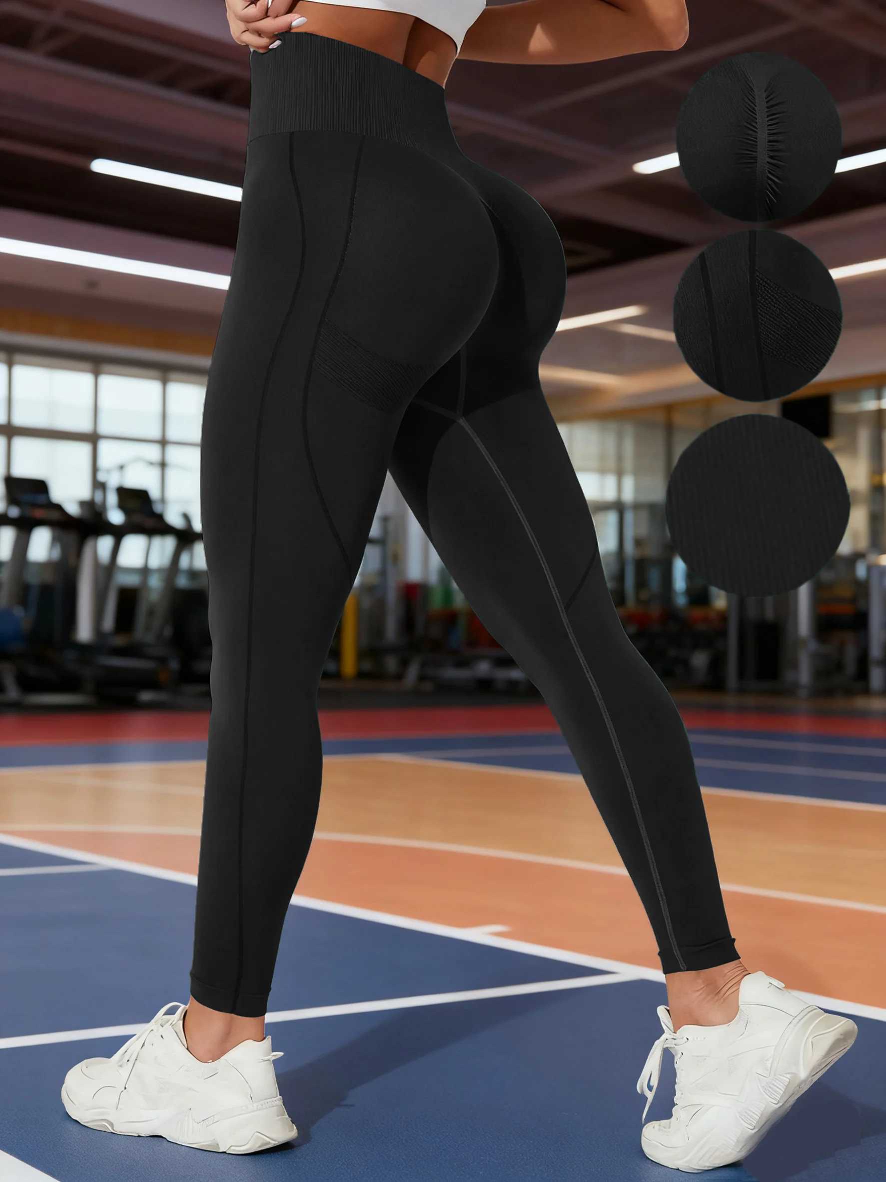 1pc Yoga Pants With High Waist And High Elasticity For ExerciseRunning And Leggings For Yoga And Hip LiftingTight Sports Pants J251030