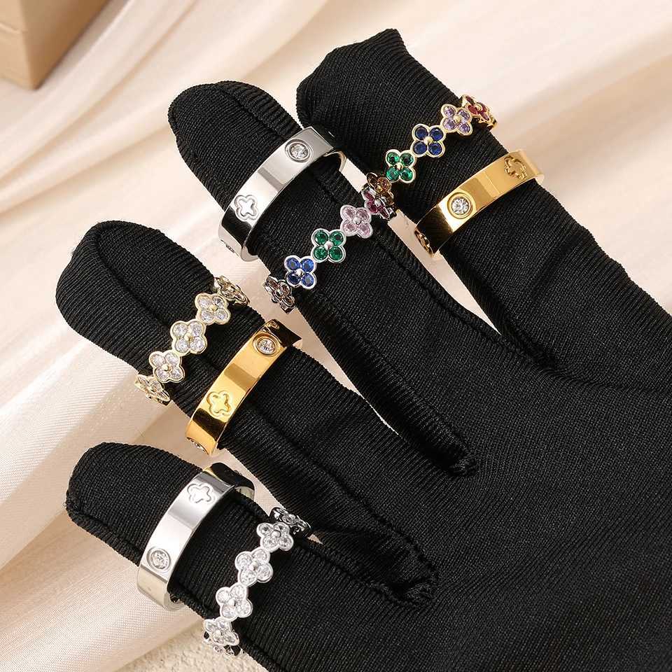 ZAKOL Classic Round Zircon Stainless Steel Ring for Women Fashion Sliver Gold Color Engagement Couple Ring Jewelry GiftW251030