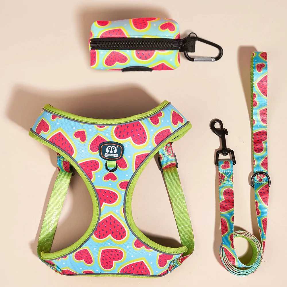 Adorable Pet Harness Vest and Leash Set Dog Vest Harness Dog Leash with Dog Poop Bag Set Dog Harness Pet Supplies J251129