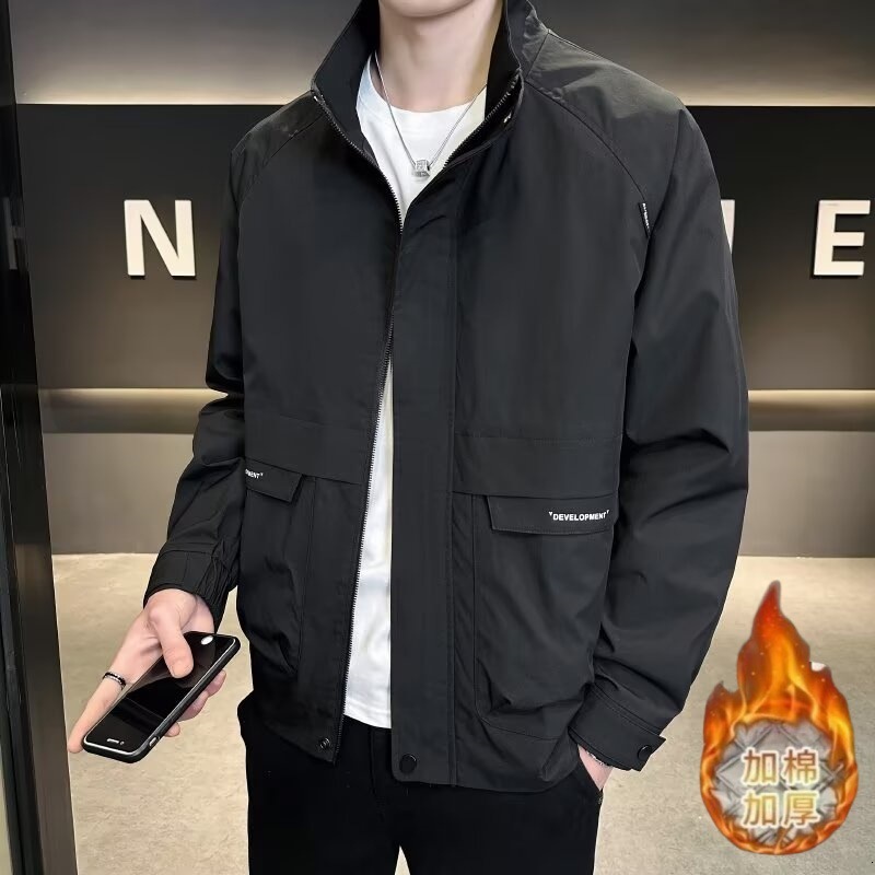 Men's Designer Coat Spring And Autumn Jacket 2025 Trendy Stand Collar Casual Versatile Jacket New Simple Stylish Men's Jacket