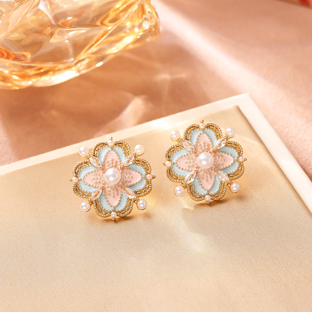 French Oil Drop Pearl Pendant New Chinese National Style Four-Leaf Clover Necklace Light High-End Sense Elegant Collarbone Chain ddmynov