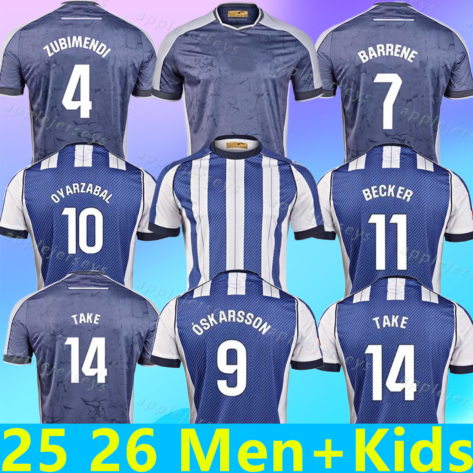 2025 2026 Real Sociedad Soccer Jersey OYARZABAL ZUBIMENDI BARRENE OSKARSSON TAKE Football Shirt BECKER TAKE 25 26 camiseta de futbol ZAKHARYAN Football Shirts