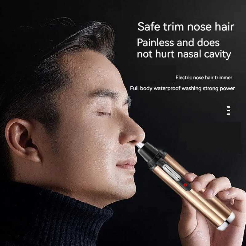 Electric Nose Hair Clipper Rechargeable Multi Kinetic Shaving Two in One Unisex Fully Automatic Washable Shaving Nose Trimmer M251030