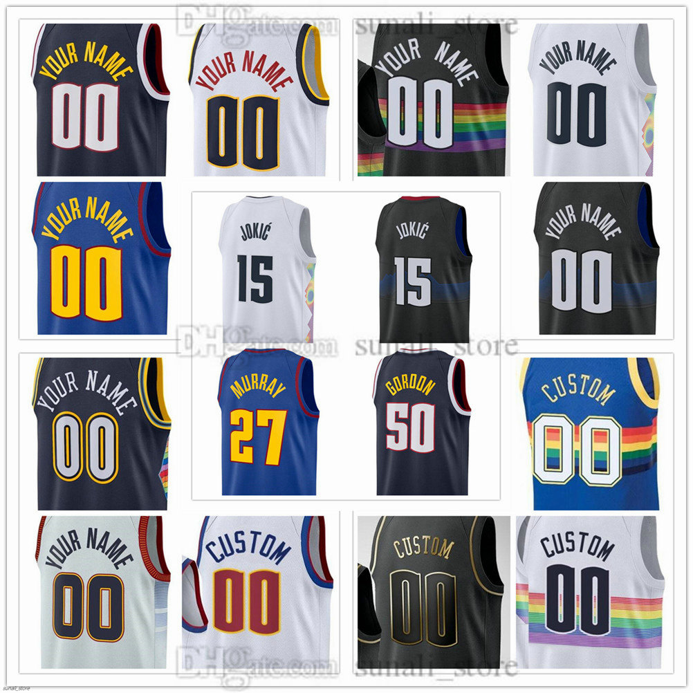 Men's Basketball Jerseys 15 Jokic 27 Murray Julian 3 Strawther DaRon 14 Holmes II Christian 0 Braun Zeke 22 Nnaji Aaron Gordon Jonas Valanciunas Tim Hardaway Jr. Printed