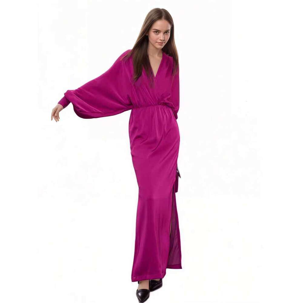 Solid Color Ruffled Christmas Ladies Casual Dress Elegant Women's Clothing prom