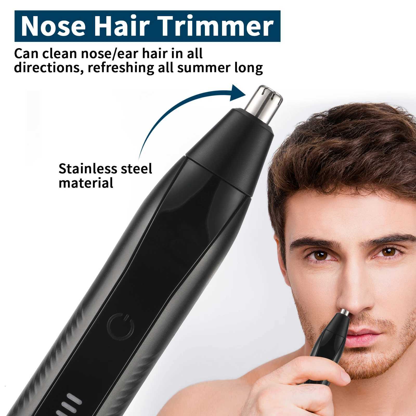 Nose Hair Trimmer Eyebrow Facial Hair Trimmer Rechargeable Painless Eyebrow Razor for Ear Beard Hairline Metal Trimming Tool M251030
