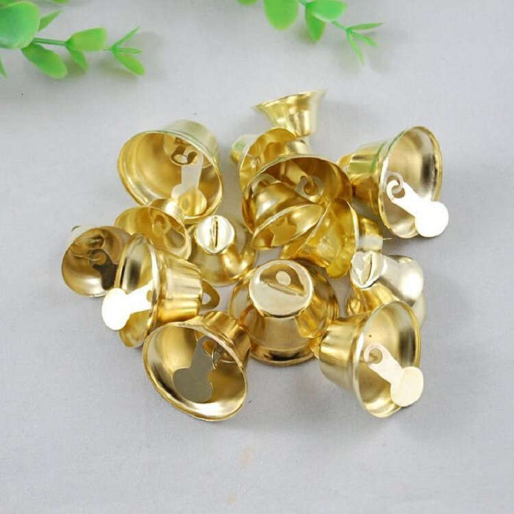 10-50MM Gold Open Horn Christmas Decoration Small Bell Wind Chime DIY Accessories