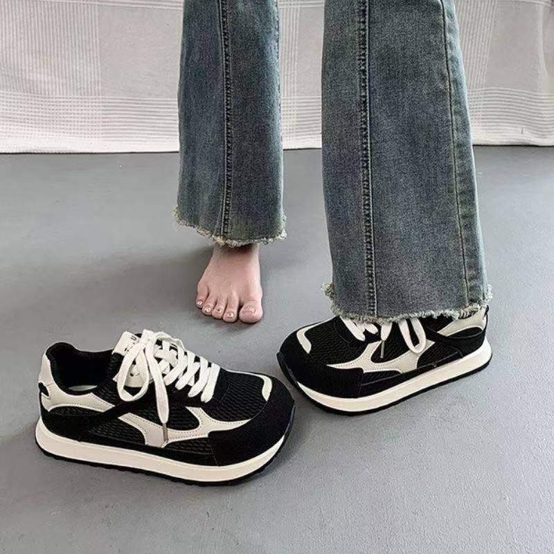 Mesh breathable moral training shoes summer women's shoes casual shoes thick-soled heightening sneakers student versatile Forrest Gump shoes