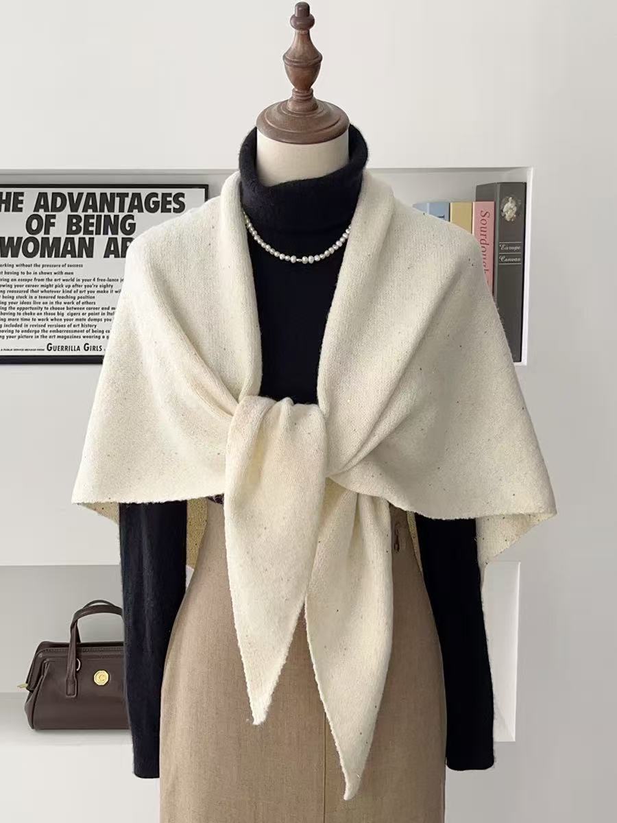 T2201 Wool Solid Color Scarf for Women, Soft and Warm for Winter