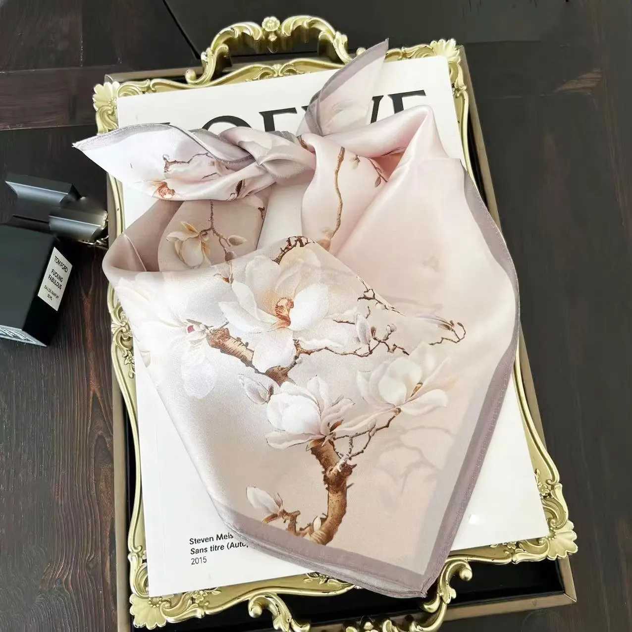 100 Natural Real Silk Scarf Women Print Bandana Square Scarves Wrap Kerchief Mulberry Fashion Summer Beach High Quality HijabW251029