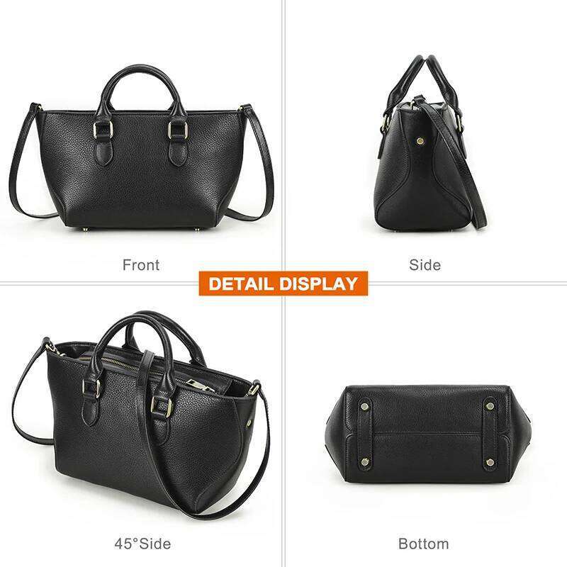 Contact's Genuine Leather Women Crossbody Top Handle Fashion Adjustable Strap Female Shoulder Bag Tote Handbag
