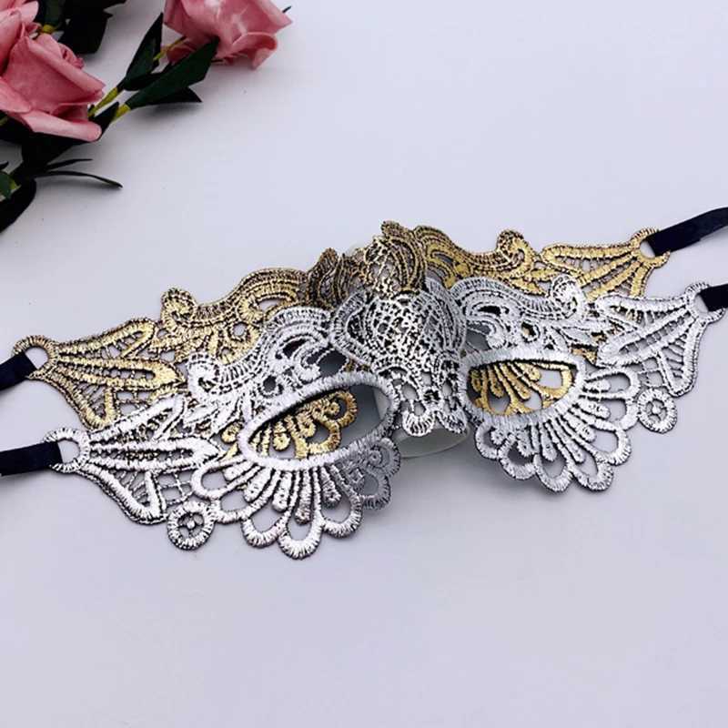 Fashion Princess Masquerade Lace Half Face Mask Jewelry Adult Eye Mask Female Party Prom Props PerformanceW251029