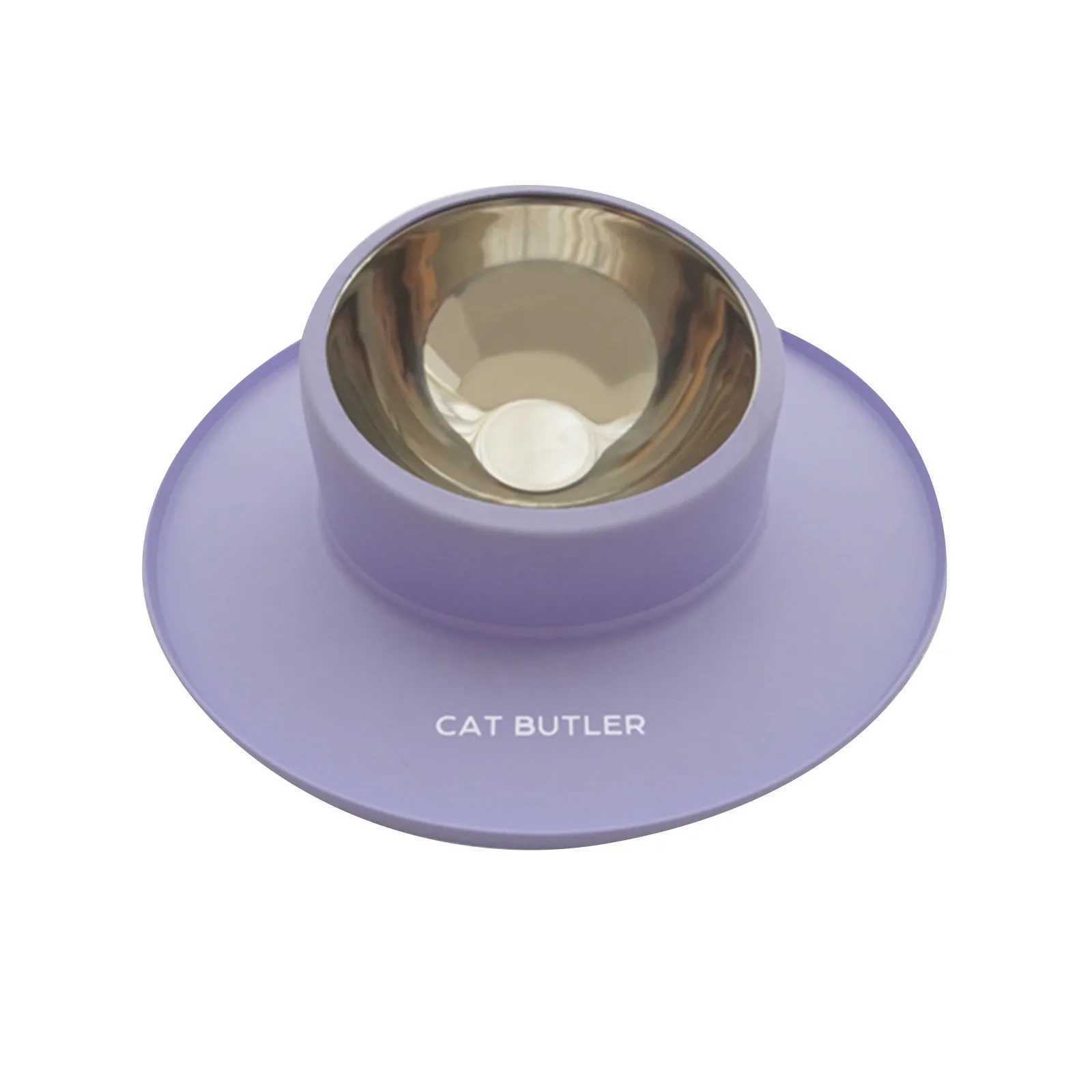 Silicone Stainless Steel Pet Nonslip And Leakproof Eating And Drinking Dualpurpose Easy To Clean Dog Fixed Dog Food Bowl J251113