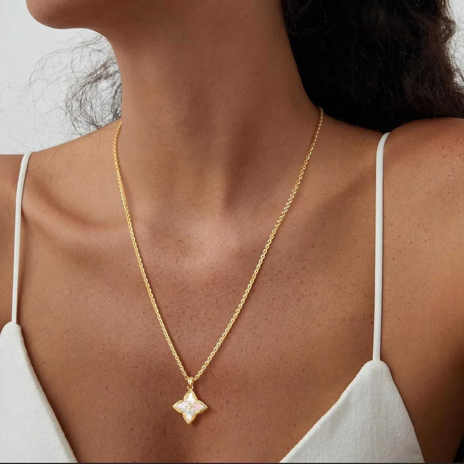 Necklace for Women Dainty Gold Plated CZ Pendant Necklace Adjustable Chain Pendant Necklaces for Women JewelryXJ251030