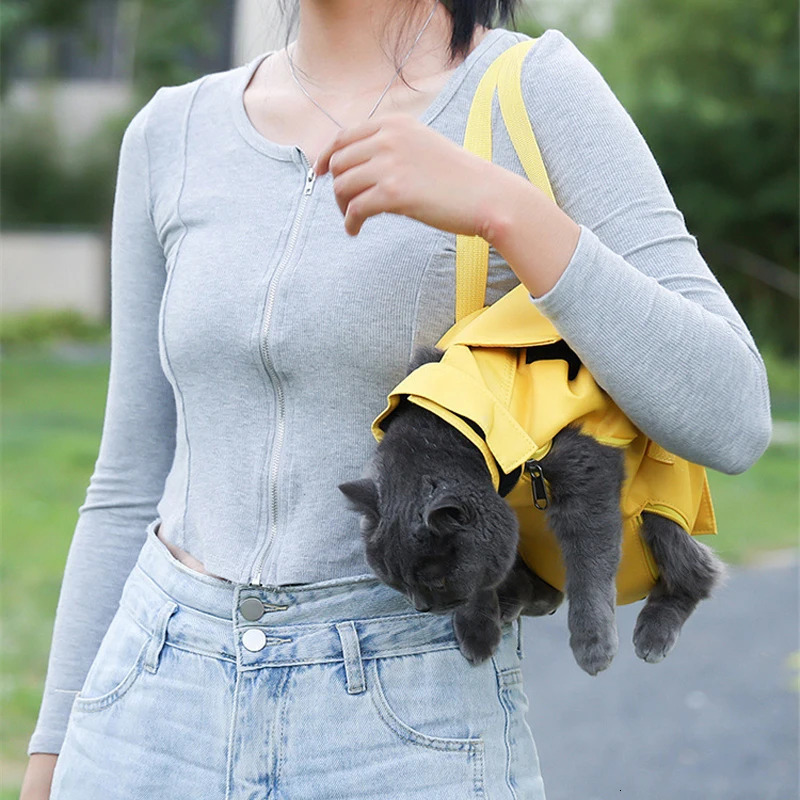 Multifunctional pet bag Breathable cat Double Shoulder Portable Cat Bag Antiscratch Bite Fixed Cat Bag Injection Bags Foldable 251030