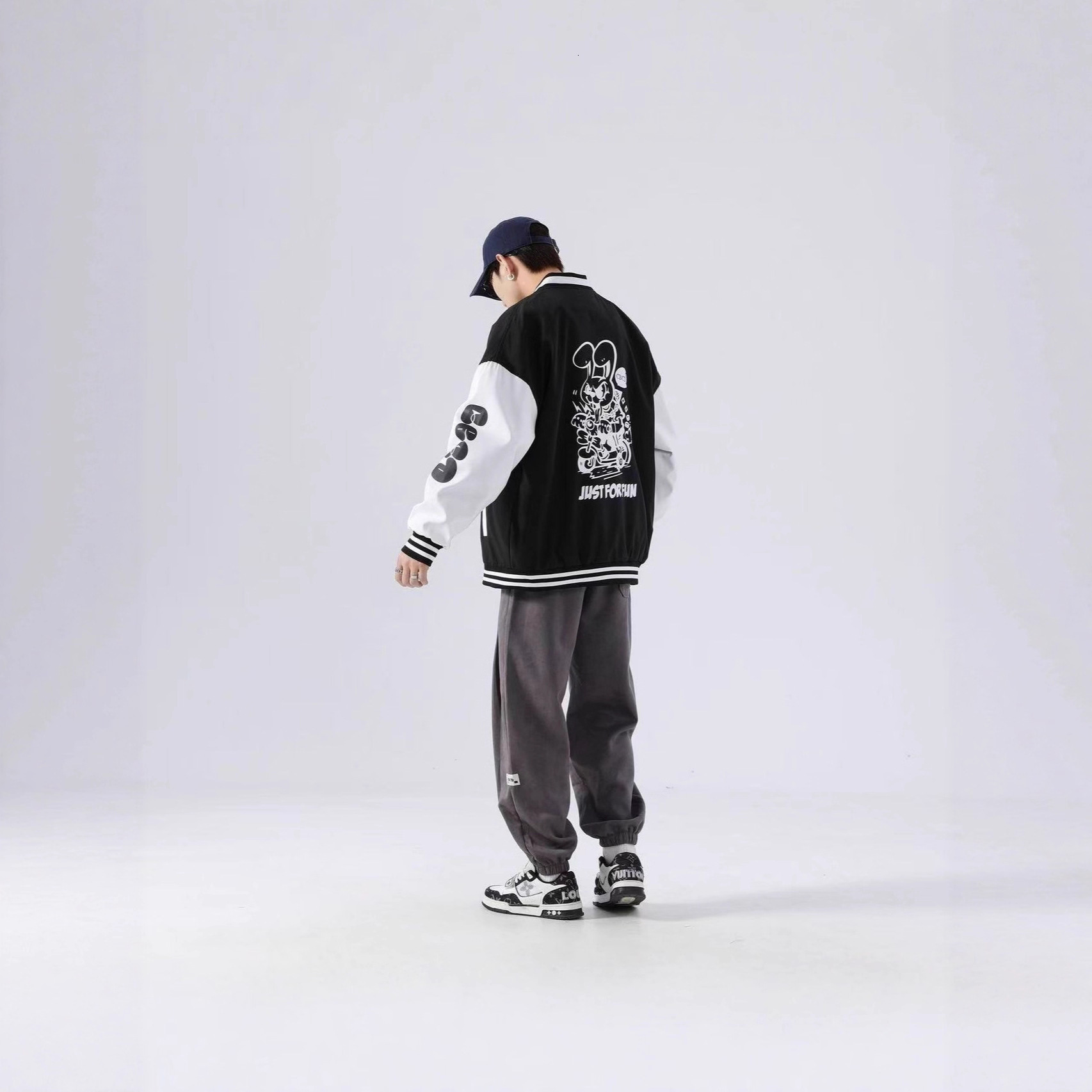 American Style Unisex Versatile Baseball Jacket Designer Coat Autumn New Harajuku Style Loose Casual Patchwork Jacket