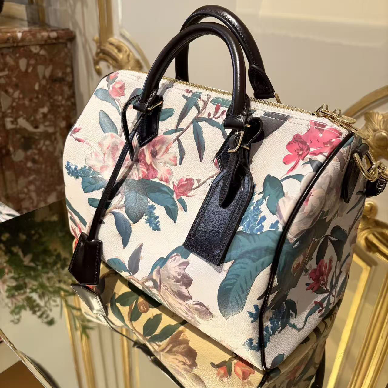 Soft 30 navy blue Lucky 30 Teddy p9 soft shoulder bag handbag lady tote bags luxury designer bag designer metal plate