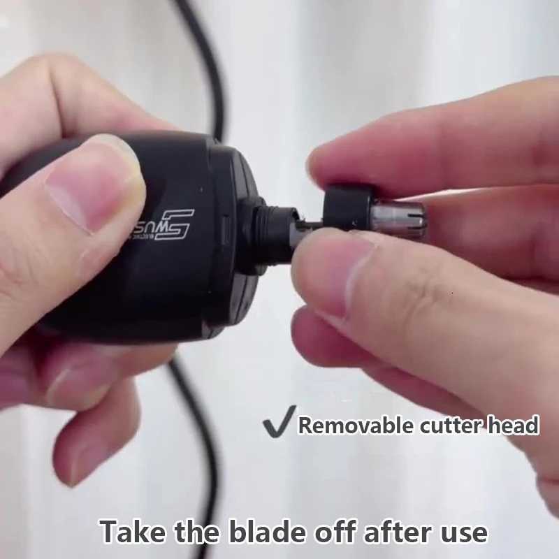 Electric Nose Hair Trimmer Rechargeable Portable Painless Travel Cleaning Tool Men And Women Ears Hair Eyebrow Shaving M251030