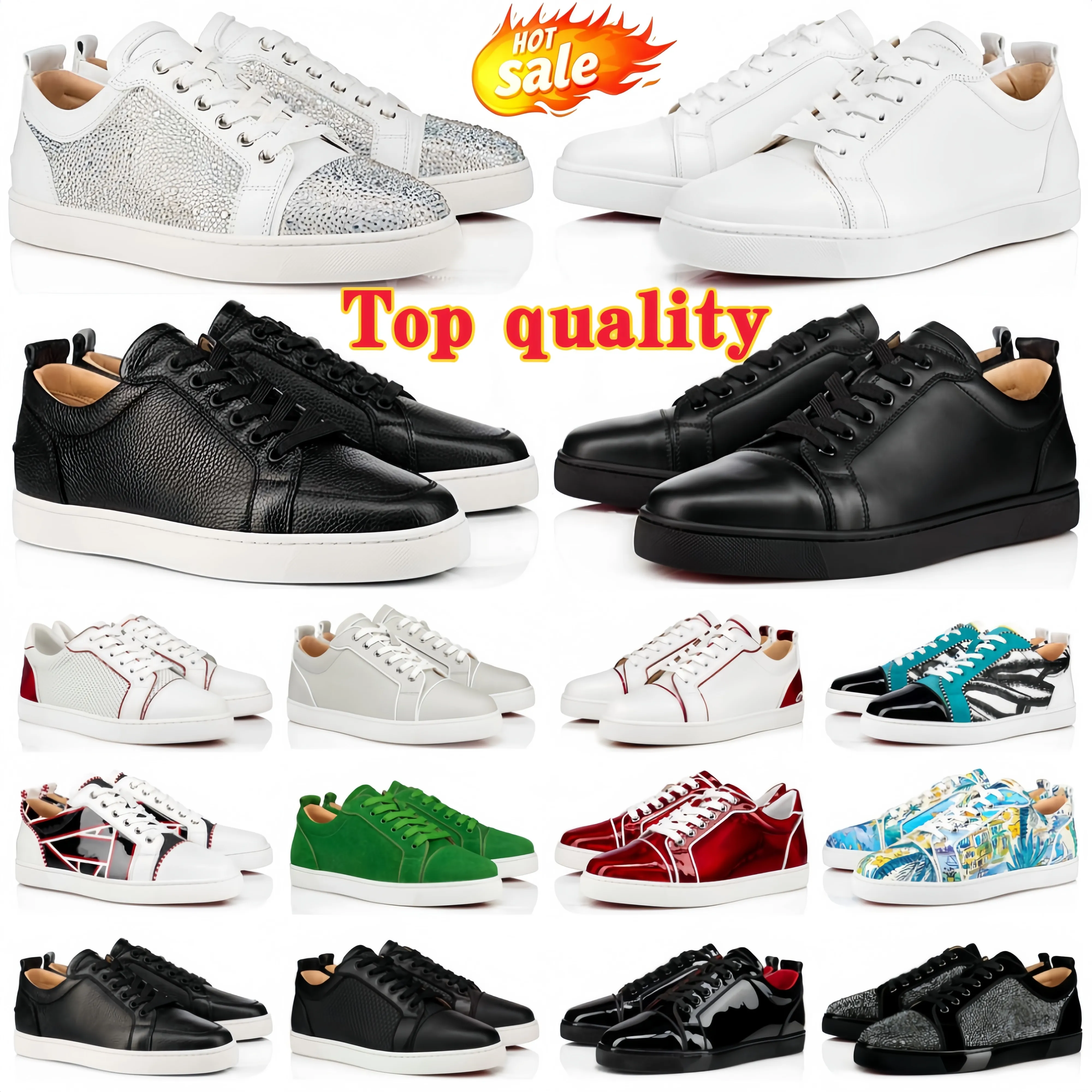 Designer DressShoes Casual Shoes BottomsSneakers Glitter GreyLeather Suede Fashion SpikesLuxury classic Office CareerWedding Trainers Soft 36-47