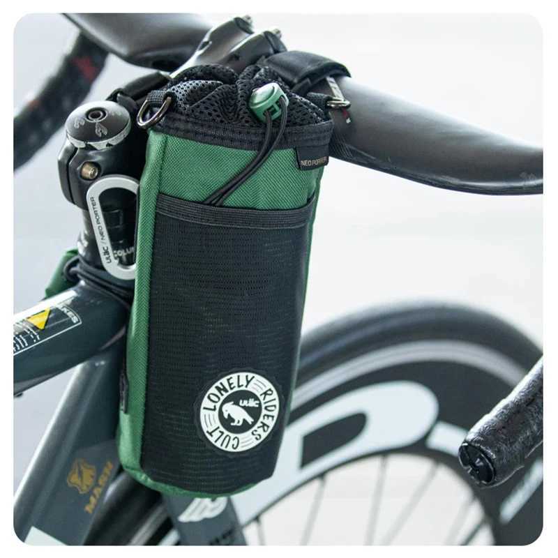 CHOLD Bike Handlebar Stem Bag Water Bottle Bicycle Bag Snack Storage Bikepacking Touring Commuting Insulated Kettle Pouch H251029