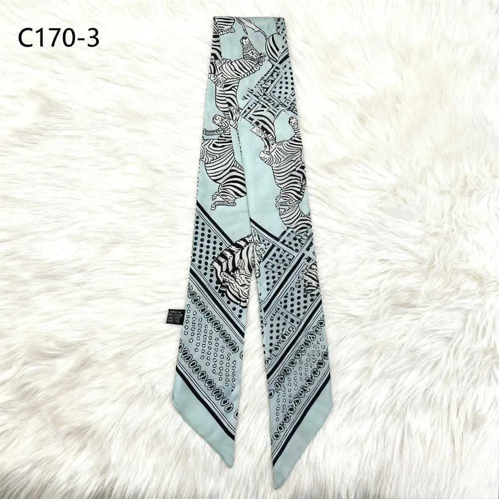 90x5cmKorean Style Four Seasons Scarf Women Jungle Horse Pattern Long Ribbon Hair Bandana Neck Tie Travel Accessory Gift PresentW251029
