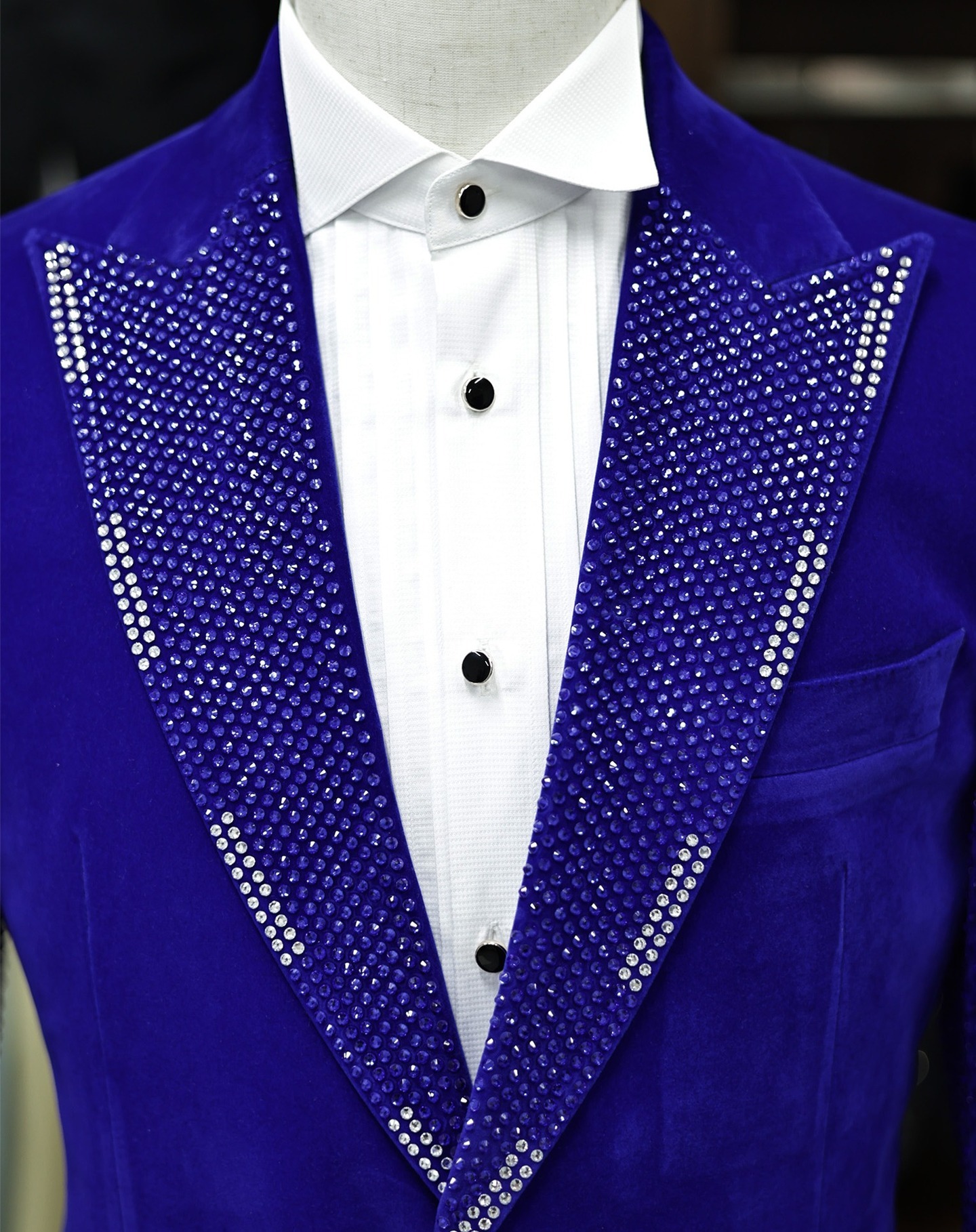 Sparkly Men's Suit 1 Piece Jacket Tailor-Made Groom Peaked Lapel Only the Blazer Two Button Rhinestone Party Customized Coat Plus Size