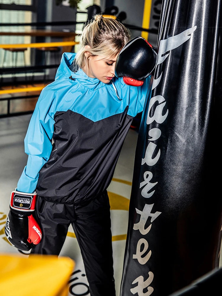Sauna Suit Women Gym Clothing Set Men Pullover Hoodies Tops Running Fitness Exercise Sportswear Weight Loss Sweating Sports 251016