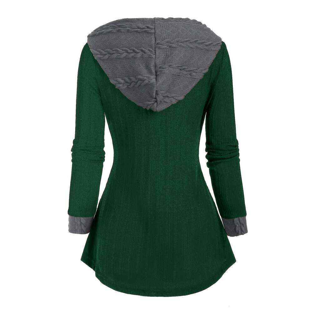 Color Block Drawstring Hoodie Casual Long Sleeve Tunic Hoodie Sweatshirt Women S Clothing