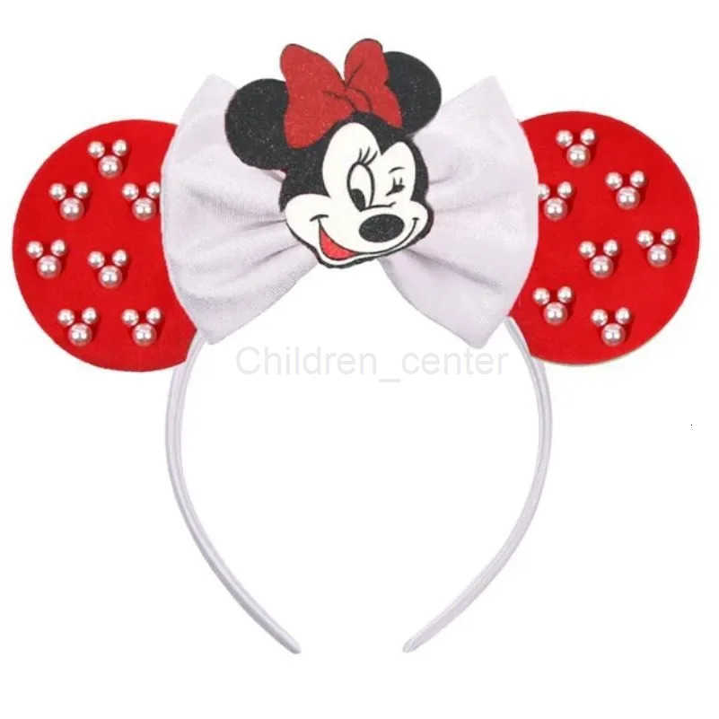Disney Mickey Girl Velvet Ear Headband Soft Butterfly Knot Headband Halloween Party Christmas Hair Accessories H251030