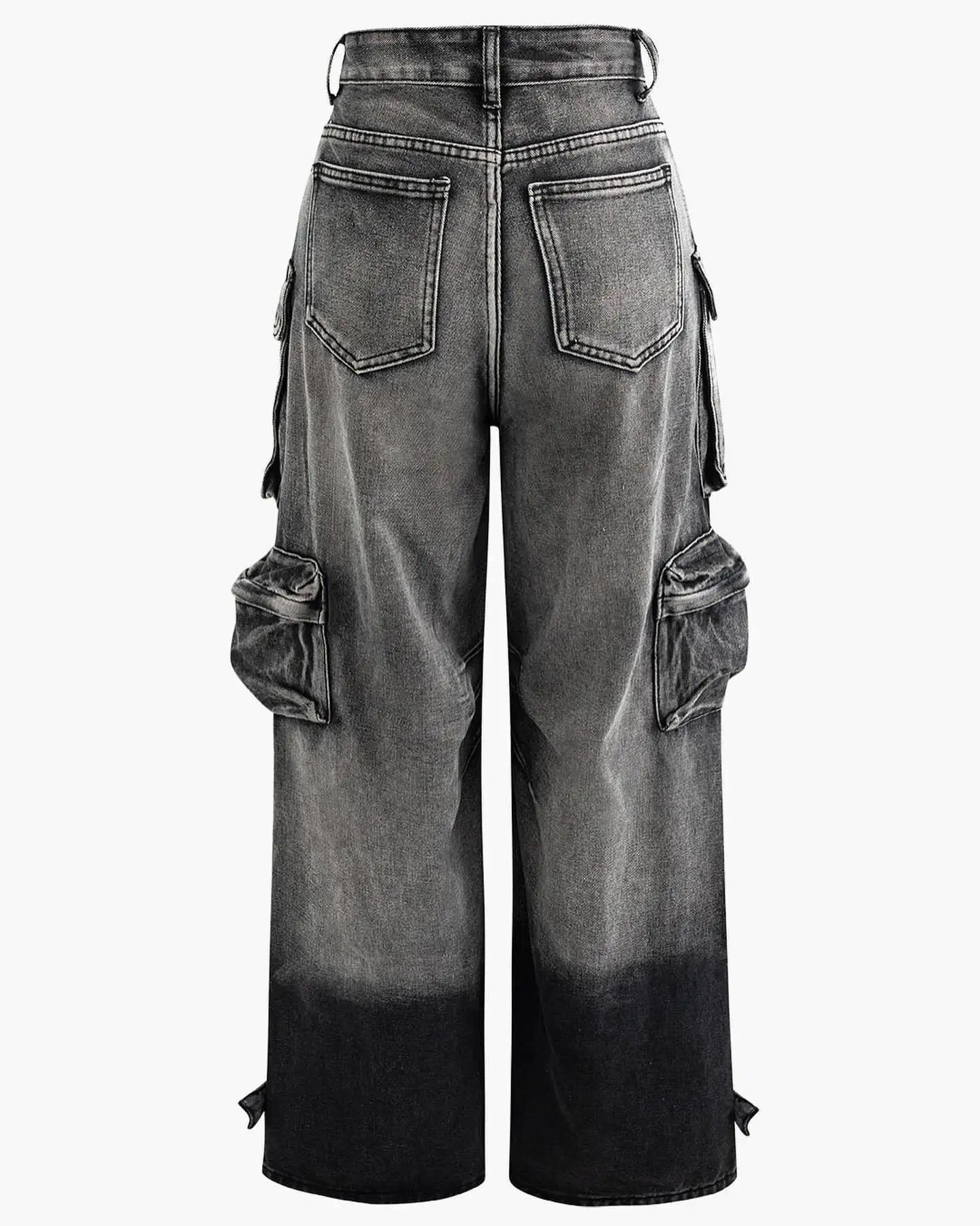 Womens Straight Jeans Fashion Trend MultiPocket Large Size Overalls Women 251029