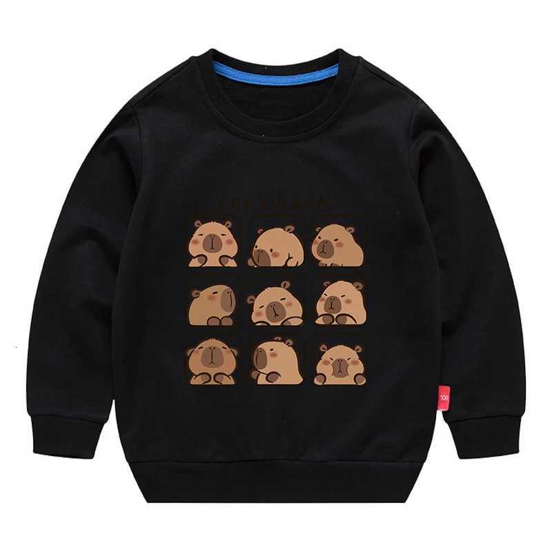 Autumn Children Clothes Funny Capybara Hoodies Kids Girl Boy Spring Cute Animal Cotton Long Sleeve T Shirt Children SweatshirtT251030