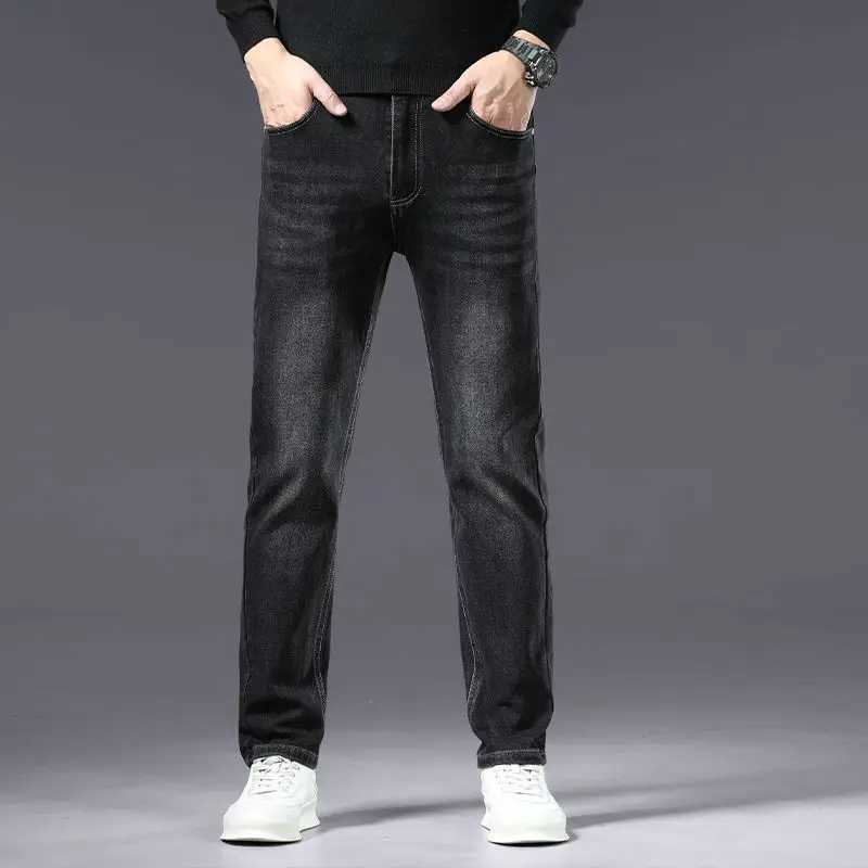 Autumn Thick Mens Clothing Cowboys Slim Straight Jeans Men Denim Pants Casual Regular Fitness Mens Trousers Business 2025 J251030