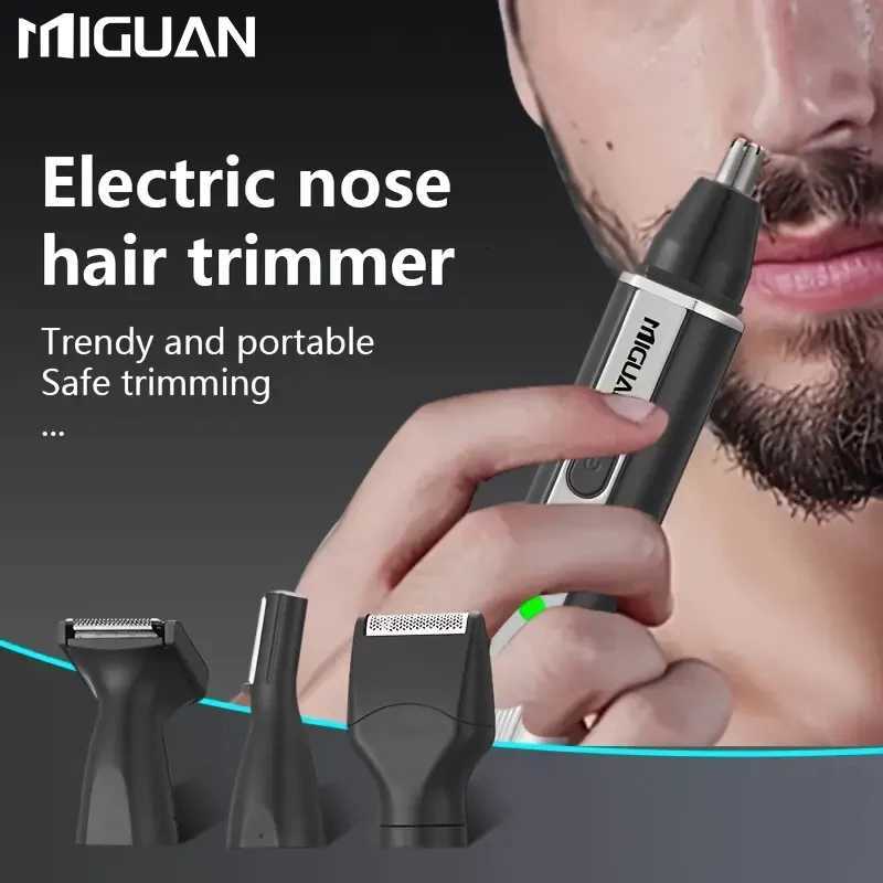 4in1 Professional Grooming Kit USB Rechargeable Nose Ear Hair Trimmer Beard and Eyebrow Razor MenS Personal Care Tools M251030